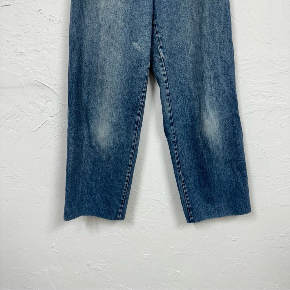 Vintage Wide Leg High Rise Jeans Womens 9 Medium Wash Blue Denim 90s - Picture 4 of 14